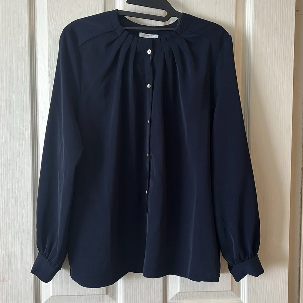 Women's Navy Top - Picture 4 of 5